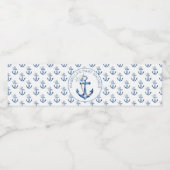 ブルーボーイ航海のベビーシャワー水筒ラベル | ペットボトルラベル (シングルラベル)