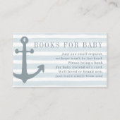 ブルーボーイ航海の赤ちゃんシャワーベビー本 エンクロージャーカード (正面)
