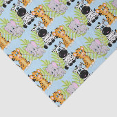 ブルーボーイ赤ちゃんシャワーかわいいサファリジャングル動物 薄葉紙 (詳細)