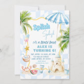 ブルーボーイ グルービービーチパーティー バースデーバッシュ 招待状 (正面)