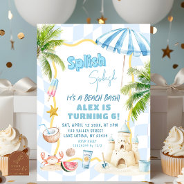 ブルーボーイ グルービー ビーチパーティー 誕生日パーティー 招待状