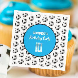 ブルーボーイ サッカー 誕生日パーティー スタンダードカクテルナプキン