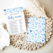 ブルーボーイ ハーツ バレンタイン セレブベイビー ネーム ゲーム 招待状