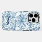 ブルーボーエレガントトワールデジュイフローラモノグラム Case-Mate iPhoneケース (裏面 (横))