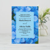 ブルーボーエレガントド結婚式招待状テンプレート 招待状 (スタンド正面)