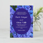 ブルーボーエレガントド結婚式招待状テンプレート 招待状 (スタンド正面)