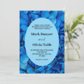 ブルーボーエレガントド結婚式招待状テンプレート 招待状 (スタンド正面)