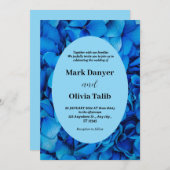 ブルーボーエレガントド結婚式招待状テンプレート 招待状 (正面/裏面)