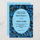 ブルーボーエレガントド結婚式招待状テンプレート 招待状 (正面/裏面)