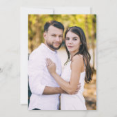 ブルーボーエレガントフォト結婚ズ 招待状 (裏面)