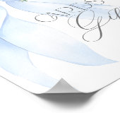 ブルーボーカードとギフトベビーガールシャワー ポスター (角)