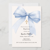 ブルーボークリームボーイバプテスマ 招待状 (正面)