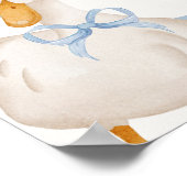 ブルーボーグースコケ間抜けット誕生日ウェルカム ポスター (角)