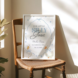 ブルーボーグースコケ間抜けット誕生日ウェルカム ポスター