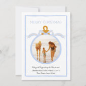 ブルーボーコケットウェッジウッドクリスマスフォトカード シーズンカード (正面)