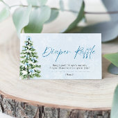 ブルーボーズクリスマスツリーおむつラッフルベビーシャワー エンクロージャーカード