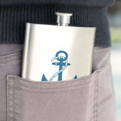 ブルーボートいかりカスタム文字 フラスク (インサイチュ)