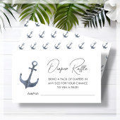 ブルーボートをテーマにした赤ちゃんシャワーおむつラッフル エンクロージャーカード