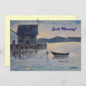 ブルーボートリタイアメントパーティの招待状ノート 招待状 (正面/裏面)