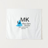 ブルーボート黒矢印トラベルエージェントブログWebサイトt タペストリー (正面(横))