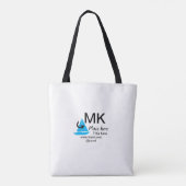 ブルーボート黒矢印トラベルエージェントブログWebサイトt トートバッグ (裏面)