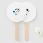 ブルーボート黒矢印トラベルエージェントブログWebサイトt ハンドファン (正面&裏面)