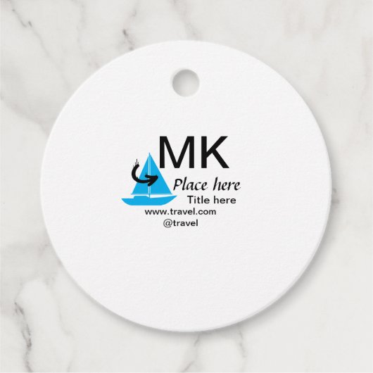 ブルーボート黒矢印トラベルエージェントブログWebサイトt フェイバータグ (正面)