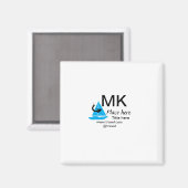 ブルーボート黒矢印トラベルエージェントブログWebサイトt マグネット (正面/裏面)