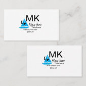 ブルーボート黒矢印トラベルエージェントブログWebサイトt 名刺 (正面/裏面)