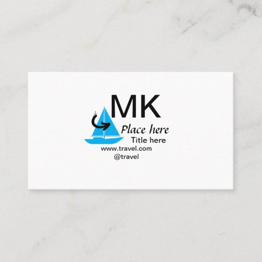 ブルーボート黒矢印トラベルエージェントブログWebサイトt 名刺 (正面)