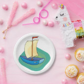 ブルーボート ペーパープレート (パーティー)