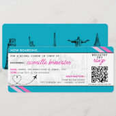 ブルーボードの結婚式前お披露目パーティー 招待状 (正面/裏面)