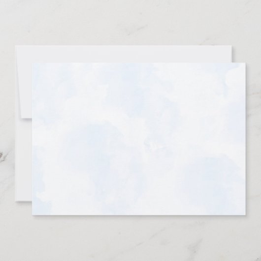 ブルーボーバルーンガール誕生日サンキューカード サンキューカード (裏面)