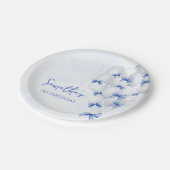 ブルーボーバルーン誕生日紙プレート ペーパープレート (アングル)