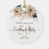 ブルーボーパーソナライズされたホフローラ50周年 セラミックオーナメント (正面)