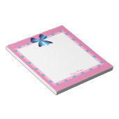 ブルーボーピンクデコフレームカスタム ノートパッド (アングル)