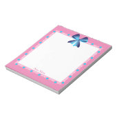 ブルーボーピンクデコフレームカスタム ノートパッド (回転)