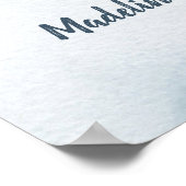 ブルーボーフクロウ赤ちゃんシャワー ポスター (角)