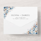 ブルーボーフローラ結婚ズオールインワン招待状 オールインワン招待状 (裏面)