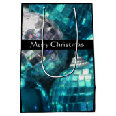 ブルーボーブルズメリークリスマス抱き枕ミディアムブラック ミディアムペーパーバッグ (裏面)