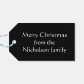 ブルーボーブル文字ギフトラベルブラック ギフトタグ (裏面横)