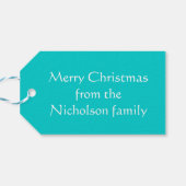 ブルーボーブル文字ギフトラベルブルー ギフトタグ (裏面横)