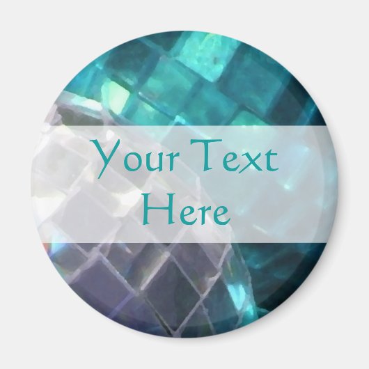 ブルーボーブル詳細「Your Text」マグネット マグネット (正面)