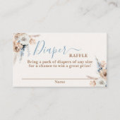 ブルーボーベビーベビーシャワーボーイラッフルカード エンクロージャーカード (正面)