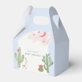ブルーボーホアーチサボテンおもちゃボーイベビーシャワー フェイバーボックス