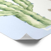 ブルーボーホアーチトイズボーイウェルカムベビーシャワー ポスター (角)