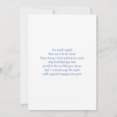 ブルーボーホアーチベイビーシャワーボーイ招待状 招待状 (裏面)