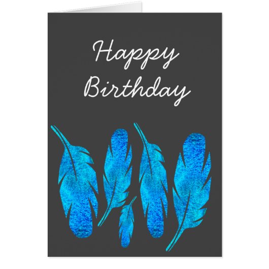 ブルーボーホウォーターのカラーフェザーアート (正面)