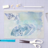 ブルーボーホウォーターカラーフェザーティッシュペーパー 薄葉紙 (クラフト)