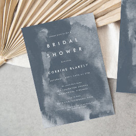 ブルーボーホウォーターカラーブライダルシャワー招待 セーブザデート